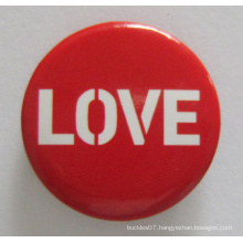 Silkscreen Print Tin Button Badge for Love (button badge-42)